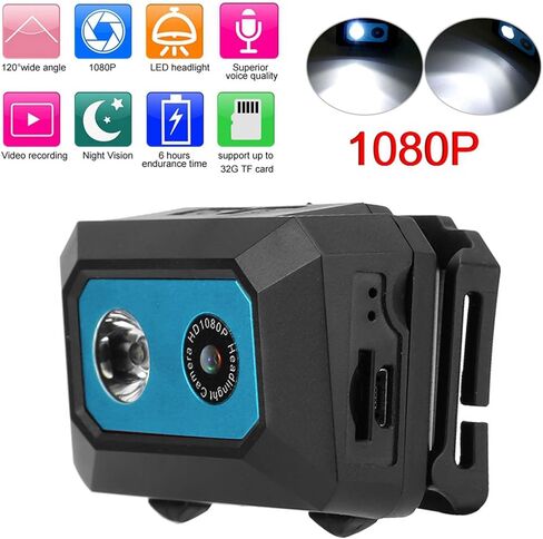 كاميرا فيديو Plplaaoo ، كاميرا Vlogging ، Go Pro Camera ، كاميرا الحركة الرياضية ، Ultra HD 1080p الرياضة ، مسجل فيديو مقطع فيديو للمغامرة ، لمختلف الأنشطة (Black Blue) in Kuwait
