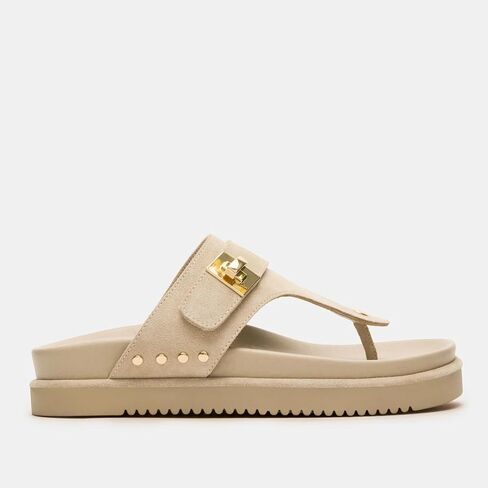 Yishaweiqi Suede Stud Platform Sandals للنساء تنزلق على مقولة القدمين المفتوح Flop Flops Footbed Footform Flatifor in Kuwait