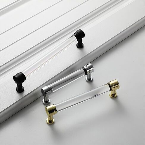 Cupboard Handles,Aluminum Alloy Kitchen Cabinet Door Handle,2 Packs Cupboard Handles Crystal Cabinet Pulls Transparent Acrylic Drawer Knobs Zinc alloy base,Door Levers for Closet,Wardrobe,Dresser,Shoe in Saudi Arabia