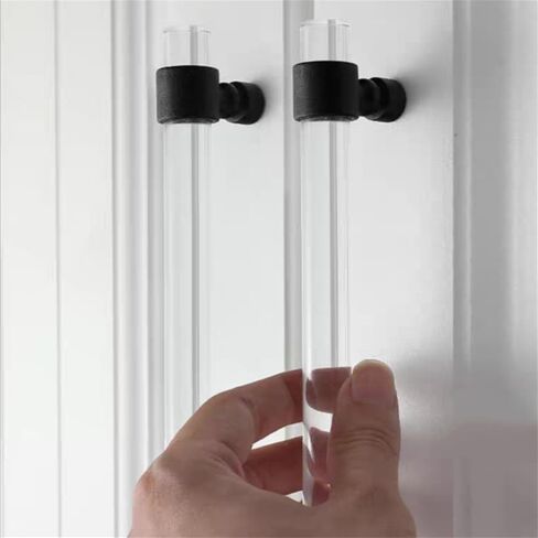 Cupboard Handles,Aluminum Alloy Kitchen Cabinet Door Handle,2 Packs Cabinet Pulls Transparent Acrylic Cupboard Handles Crystal Drawer Knobs Zinc alloy base,Door Levers for Closet,Wardrobe,Dresser,Shoe in Saudi Arabia