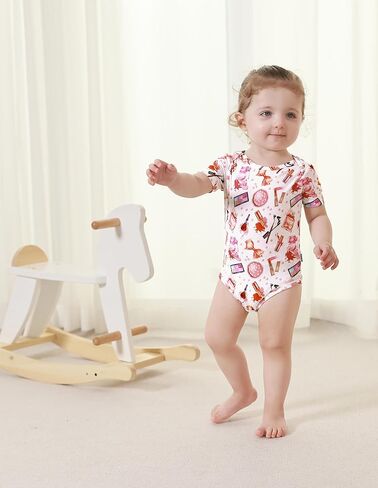bodysuit حديثي الولادة للجنسين بُسى الأطفال الرضيع بويت بنت قصيرة الأكمام بيجاماس 2-pack sleepwear pj bamboo viscose in Saudi Arabia