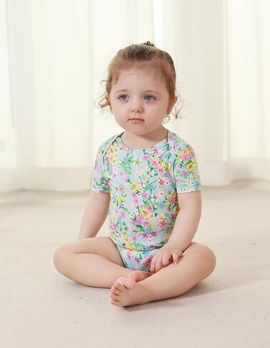 bodysuit حديثي الولادة للجنسين بُسى الأطفال الرضيع بويت بنت قصيرة الأكمام بيجاماس 2-pack sleepwear pj bamboo viscose in Saudi Arabia