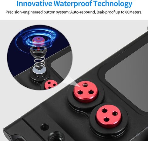 80M Underwater Diving Housing Shell Compatible with Pocket 3, Camera Protective Waterproof Dive Case with1/4 Hole Cold Shoe (with 1 inch Magnetic Ball Head) in Kuwait