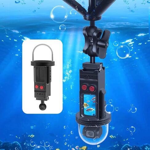 80M Underwater Diving Housing Shell Compatible with Pocket 3, Camera Protective Waterproof Dive Case with1/4 Hole Cold Shoe (with 1 inch Magnetic Ball Head) in Kuwait