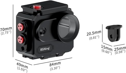BGNing 80M Aluminum Alloy Waterproof Case Compatible with go3/go3s, Quick Release Magnetic Mounting Base (Type 2) in Saudi Arabia