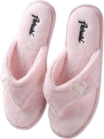 eBigValue Relaxing Soothing Spa Slippers for Women & Girls – Plush Flip Flops with Textured Sole for Bathroom, Bedroom, Lounge or Dorm Use in Saudi Arabia
