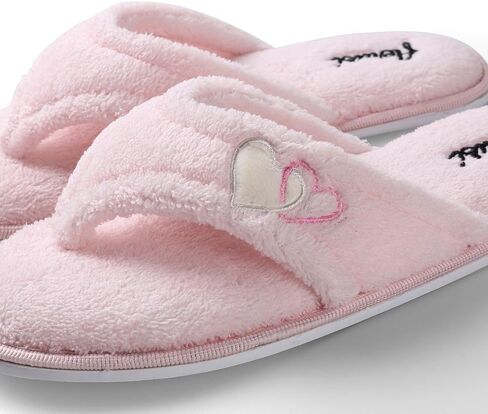 eBigValue Relaxing Soothing Spa Slippers for Women & Girls – Plush Flip Flops with Textured Sole for Bathroom, Bedroom, Lounge or Dorm Use in Saudi Arabia