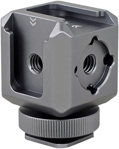 FEICHAO Cold Shoe Mount Expansion Adapter Quick Release Clamp Rail Clamp 1/4 Thread for Magic Arm Camera Cage Photography (Type B with Cold Shoe Mount) in Saudi Arabia