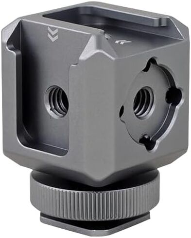 FEICHAO Cold Shoe Mount Expansion Adapter Quick Release Clamp Rail Clamp 1/4 Thread for Magic Arm Camera Cage Photography (Type B with Cold Shoe Mount) in Saudi Arabia