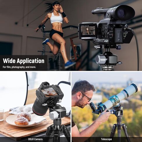 NEEWER 44 mm Low Profile Ball Head Tripod Head, Heavy Duty CNC Aluminium Alloy with Double 360° Panorama & 1/4 Inch Screw Arca Type QR Plate for DSLR Camera, Camcorder, Tripod, Monopod, Max. Load 25 in Saudi Arabia