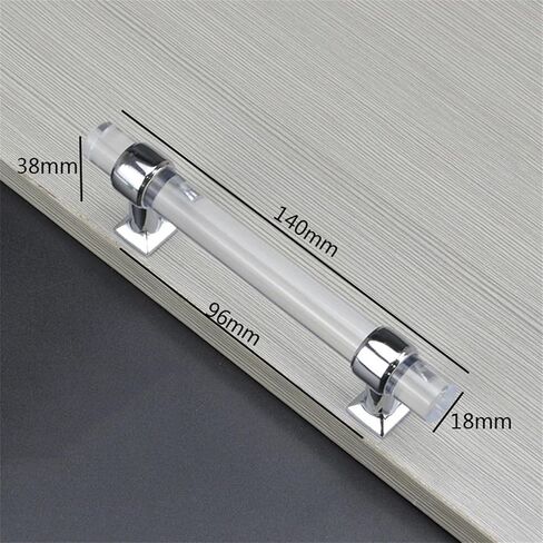 Cupboard Handles,Aluminum Alloy Kitchen Cabinet Door Handle,2 Packs Cabinet Pulls Transparent Acrylic Zinc Alloy Cupboard Handles Crystal Drawer Knobs,Door Levers for Closet,Wardrobe,Dresser,Shoe Cabi in Kuwait