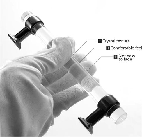 Cupboard Handles,Aluminum Alloy Kitchen Cabinet Door Handle,2 Packs Cabinet Pulls Transparent Acrylic Zinc Alloy Cupboard Handles Crystal Drawer Knobs,Door Levers for Closet,Wardrobe,Dresser,Shoe Cabi in Kuwait