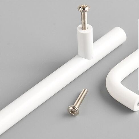 Cupboard Handles,Aluminum Alloy Kitchen Cabinet Door Handle,2 Packs Cabinet Pulls Aluminium alloy Drawer Knobs,Pulls White Handle Straight T-shape Cupboard Handles,Kitchen Door Levers for Bathroom,Clo in Kuwait