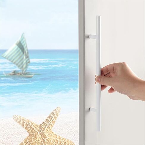 Cupboard Handles,Aluminum Alloy Kitchen Cabinet Door Handle,2 Packs Cabinet Pulls Aluminium alloy Drawer Knobs,Pulls White Handle Straight T-shape Cupboard Handles,Kitchen Door Levers for Bathroom,Clo in Kuwait