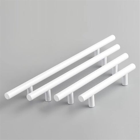 Cupboard Handles,Aluminum Alloy Kitchen Cabinet Door Handle,2 Packs Cabinet Pulls Aluminium alloy Drawer Knobs,Pulls White Handle Straight T-shape Cupboard Handles,Kitchen Door Levers for Bathroom,Clo in Kuwait