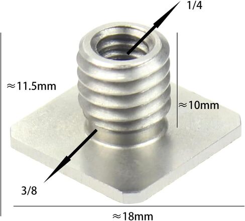 FEICHAO 3/8" to 1/4" Thread Adapter Single-Layer Cold Shoe Holder for SLR Cage Sports Camera Accessory (2 pcs Screw) in Saudi Arabia