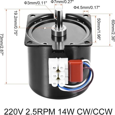 WS-60KTYZ-S1 دائمة المغناطيس المتزامن إلكترونية AC 220V 14W العتاد إلكترونية بداية 2.5/5/10/15/30RPM بداية إلكترونية منخفضة السرعة (2.5 دورة في الدقيقة) in Saudi Arabia