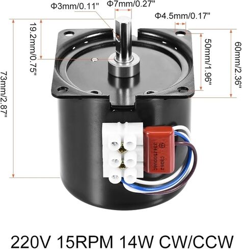 WS-60KTYZ-S1 دائمة المغناطيس المتزامن إلكترونية AC 220V 14W العتاد إلكترونية بداية 2.5/5/10/15/30RPM بداية إلكترونية منخفضة السرعة (2.5 دورة في الدقيقة) in Saudi Arabia