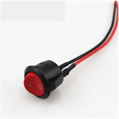 Push Button Switch car Circuit Wire Speaker Electrical Boat Shape Round line(Red-01) in Saudi Arabia