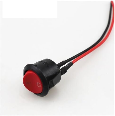 Push Button Switch car Circuit Wire Speaker Electrical Boat Shape Round line(Red-01) in Saudi Arabia