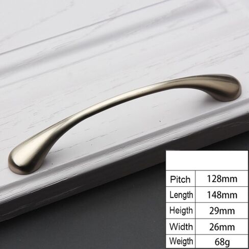 Cupboard Handles,Aluminum Alloy Kitchen Cabinet Door Handle,Cabinet Drawer Handles Chrome Kitchen Cabinet Storage Handle Closet Dressers Wardrobe Pulls Cabinet Small Knobs Hardware,(96mm Nickel) in Kuwait