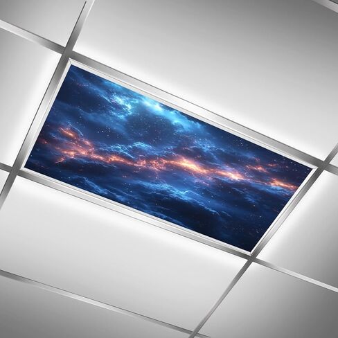 Lightning Fluorescent Light Covers for Ceiling Lights Classroom Light Covers Office Light Covers Drop Ceiling Light Cover Decoration 23.6in×47.2in in Saudi Arabia
