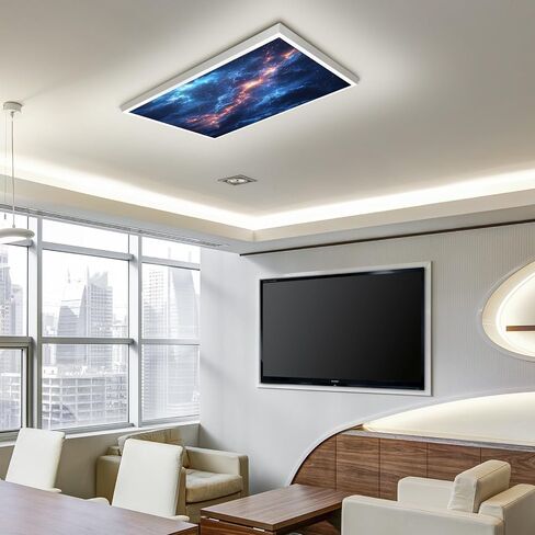 Lightning Fluorescent Light Covers for Ceiling Lights Classroom Light Covers Office Light Covers Drop Ceiling Light Cover Decoration 23.6in×47.2in in Saudi Arabia