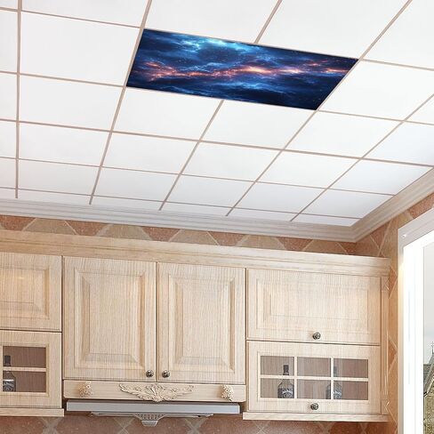 Lightning Fluorescent Light Covers for Ceiling Lights Classroom Light Covers Office Light Covers Drop Ceiling Light Cover Decoration 23.6in×47.2in in Saudi Arabia