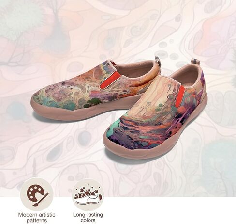 Women's Painted Travel Shoes Slip Ons Comfortable Lightweight Walking Loafers in Saudi Arabia