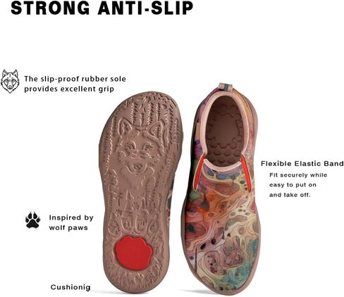 Women's Painted Travel Shoes Slip Ons Comfortable Lightweight Walking Loafers in Saudi Arabia