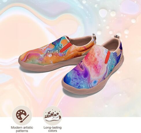 Women's Painted Travel Shoes Slip Ons Comfortable Lightweight Walking Loafers in Saudi Arabia