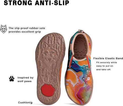 Women's Painted Travel Shoes Slip Ons Comfortable Lightweight Walking Loafers in Saudi Arabia