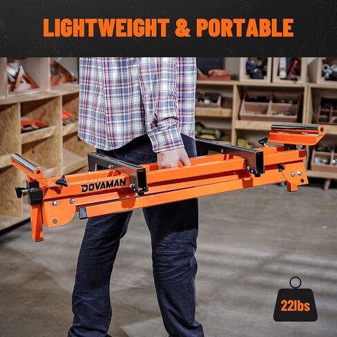 Miter Saw Stand, 3-Step Quick Install & Fold, Lightweight 22LB Design, 330LB Capacity, 78-1/8'' Max Sliding Rail, Compatible with DMS01A, DMS03A & Most Mitre Saw Brands - MS01A in Kuwait