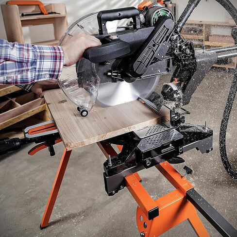 Miter Saw Stand, 3-Step Quick Install & Fold, Lightweight 22LB Design, 330LB Capacity, 78-1/8'' Max Sliding Rail, Compatible with DMS01A, DMS03A & Most Mitre Saw Brands - MS01A in Kuwait