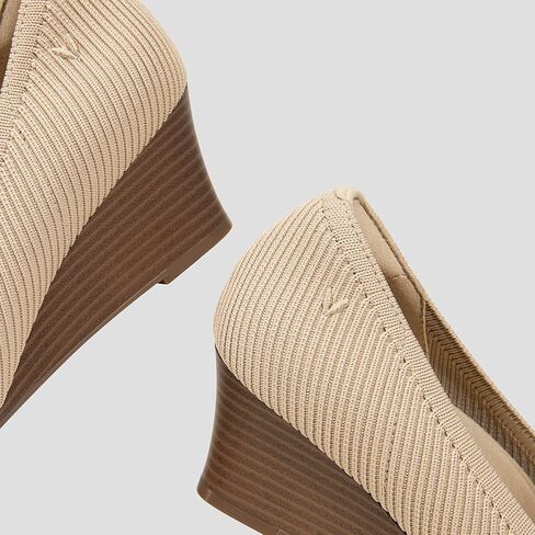 Vivaia Margot Wedge Women's Square Toe Wedge Pumps Shoes Shoes 2.16 "Wedge Heels Pumps بدعم القوس in Kuwait