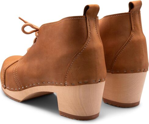 Sandgrens Handmade Swedish Wood Clogs for Women, High Heel Boots | Chukka Cap Toe in Saudi Arabia
