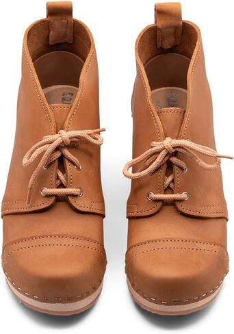 Sandgrens Handmade Swedish Wood Clogs for Women, High Heel Boots | Chukka Cap Toe in Saudi Arabia