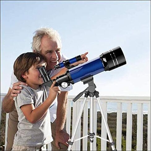Monoculars Telescope High Power 400/70mm Astronomical Telescope Refractor Telescope with Adjustable Tripod & Smartphone Adapter, Telescope for Kids Adults Beginners Binoculars in Kuwait