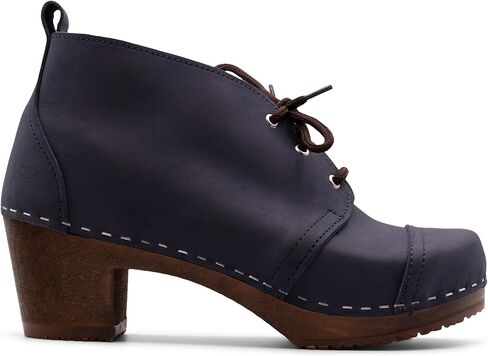 Sandgrens Handmade Swedish Wood Clogs for Women, High Heel Boots | Chukka Cap Toe in Saudi Arabia