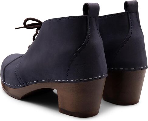 Sandgrens Handmade Swedish Wood Clogs for Women, High Heel Boots | Chukka Cap Toe in Saudi Arabia