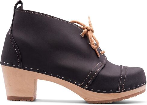 سدادات الخشب السويدية المصنوعة يدويًا للنساء ، وأحذية الكعب العالي | Chukka Cap Toe in Kuwait