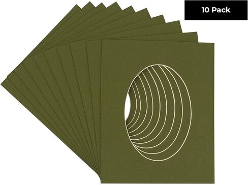 CountryArtHouse Rattan Beige Acid Free 14x18 Oval Picture Frame Mat with White Core Bevel Cut for 12x15 Pictures - Fits 14x18 Frame - Pack of 1 Matboard in Saudi Arabia