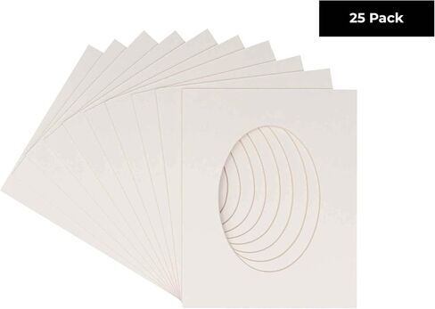 CountryArtHouse Rattan Beige Acid Free 14x18 Oval Picture Frame Mat with White Core Bevel Cut for 12x15 Pictures - Fits 14x18 Frame - Pack of 1 Matboard in Saudi Arabia