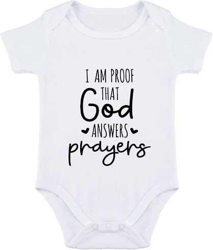 I Am Proof That God Answers Prayers Baby Bodysuit Baby Religious Bodysuit Blessing Babies Clothing in Saudi Arabia