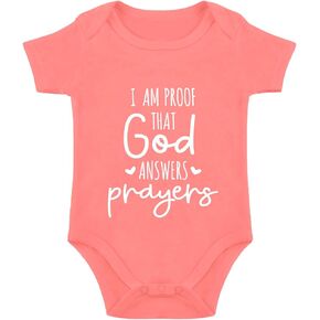 I Am Proof That God Answers Prayers Baby Bodysuit Baby Religious Bodysuit Blessing Baby Clothing