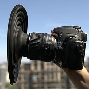غلاف غير لامع عدسة كاميرا SLR Micro SLR غطاء محرك السيارة المضاد للعدسة السيليكون العاكسة غطاء قابلة للطي محرك شمس ناعمة (30 مم إلى 50 ملم)