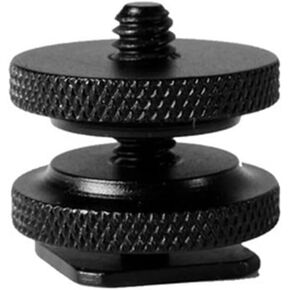 Aluminum Camera Hot Shoe Mount to 1/4Inch Tripod Screw Adapter Flashes for Microphone