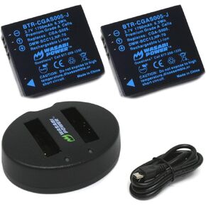 بطارية Wasabi Power (حزمة) وشاحن مزدوج لـ Fujifilm NP-70 و Fuji Finepix F20 ، F20 Zoom ، F40FD ، F45FD ، F47FD