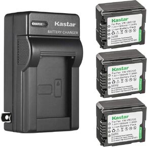 Kastar VW-VBG130 AC Wall Battery Charger Replacement for Panasonic SDR-H60P, SDR-H68GK, SDR-H79, SDR-H79K, SDR-H79P, SDR-H80, SDR-H80A, SDR-H80K, SDR-H80P, SDR-H80PC, SDR-H80R, SDR-H80S