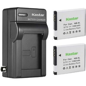 Kastar AC Wall Battery Charger Replacement for Canon NB-8L, NB-8LH, CB-2LA, CB-2LAE, PowerShot A2200, A3000 IS, A3100 IS, A3150 IS, A3200 IS, A3300 IS Cameras (4.2V DC, 600mA)